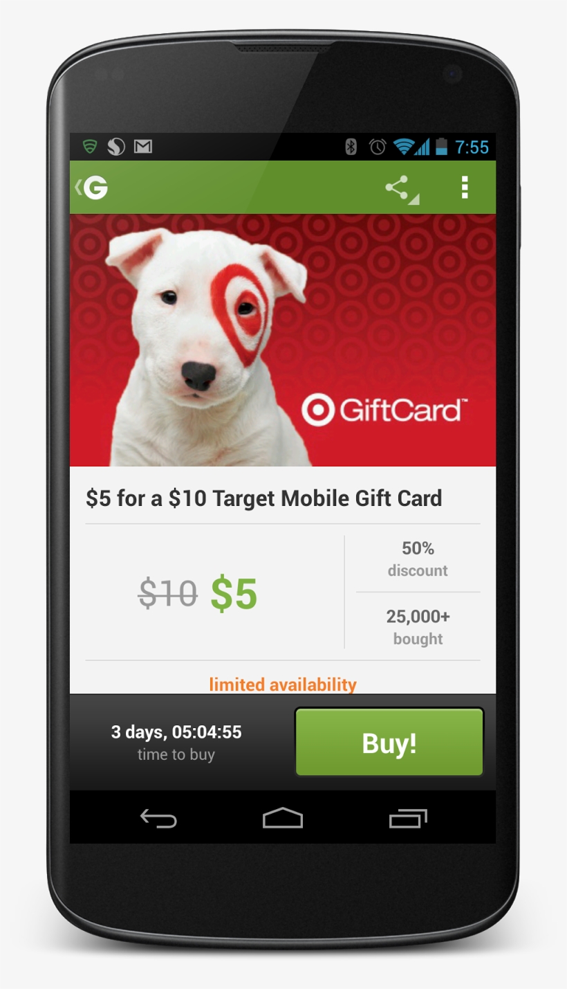 Thanks Groupon For Saving Me 50% Off A $10 Target Gift - Smartphone, transparent png download