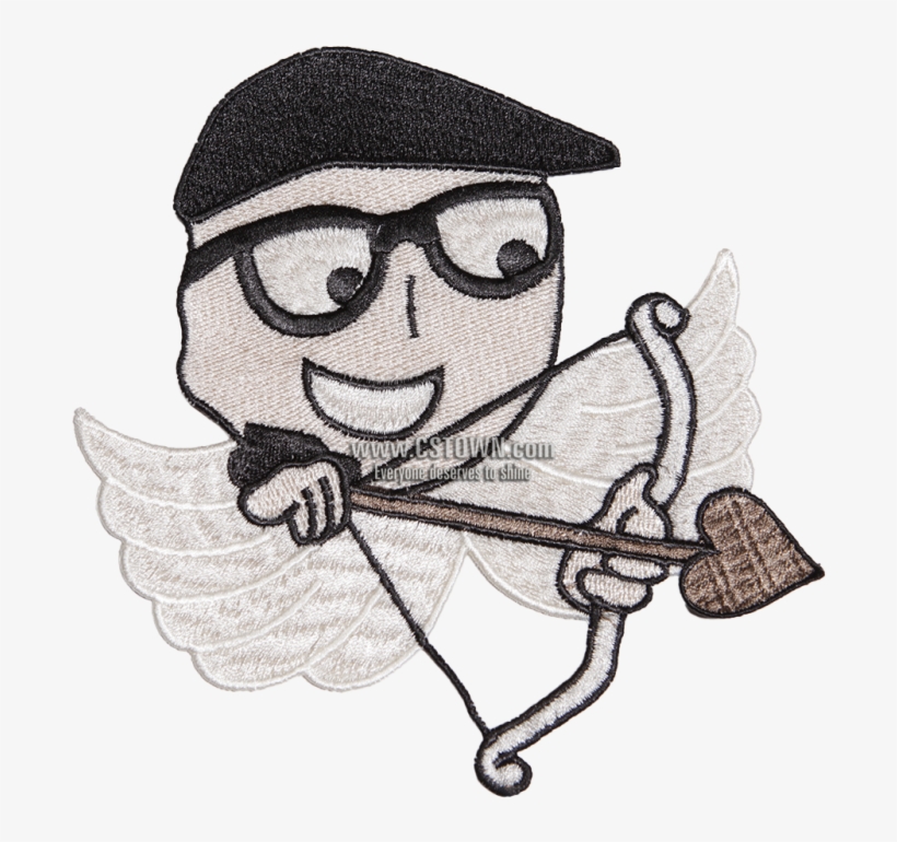 Cartoon Figure With The Arrow Of Cupid Patch - Cartoon, transparent png download