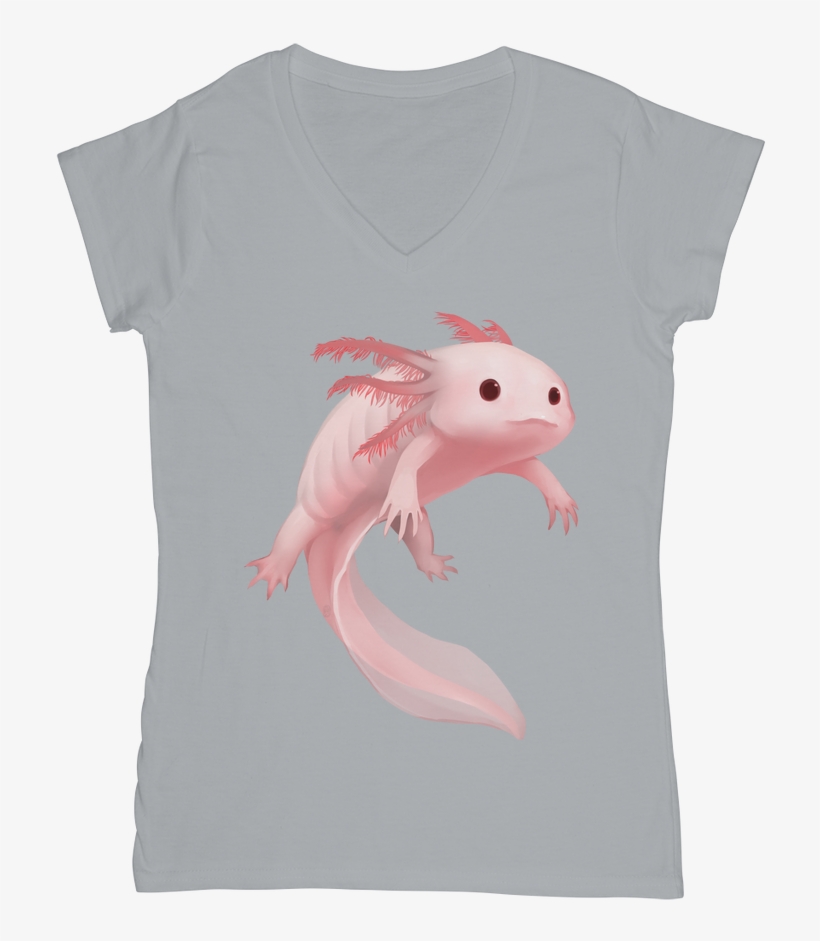 Rl002 Axolotl Pink ﻿women's V Neck T Shirt - Reptile, transparent png download