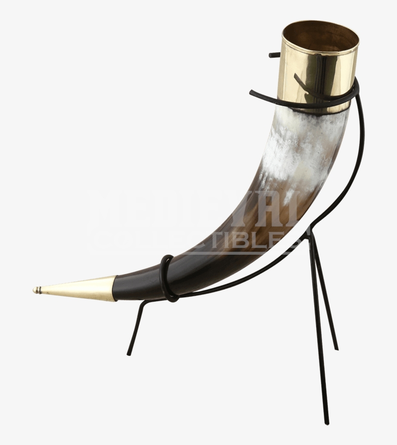 Replica Viking Drinking Horn With Stand Drinking Horn PNG Image