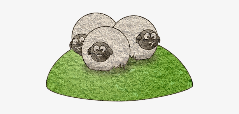 Sheep, Animal, Good Friday, Fridays - Cartoon Sheep On A Hill, transparent png download