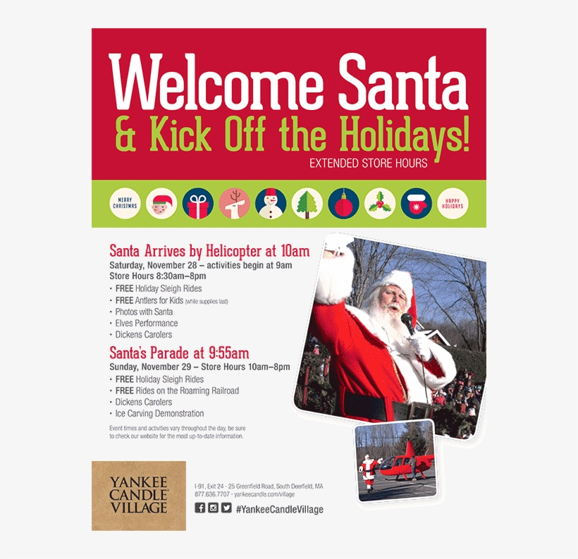 Santa At Yankee Candle - Santa Claus, transparent png download