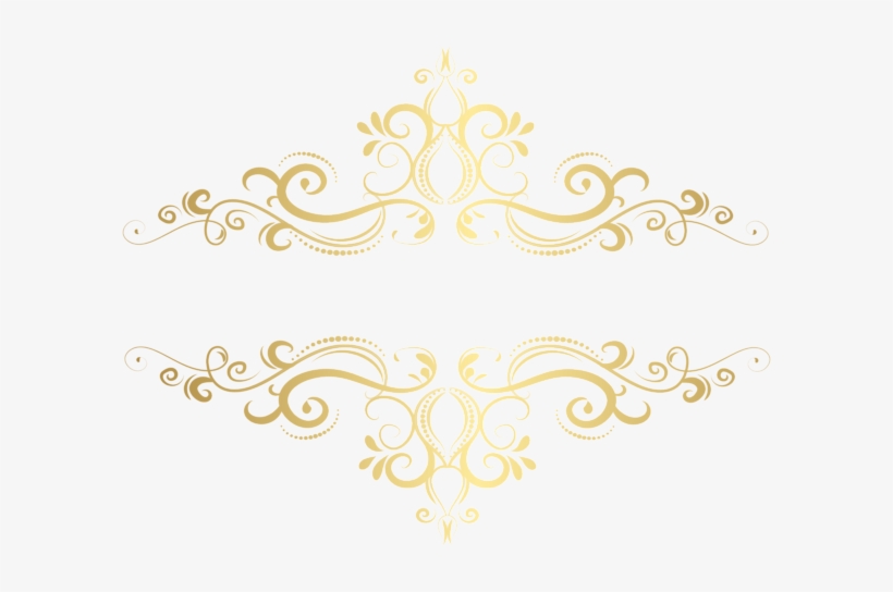 Gold Decorative Element Png Clip Art Image - Motif, transparent png download