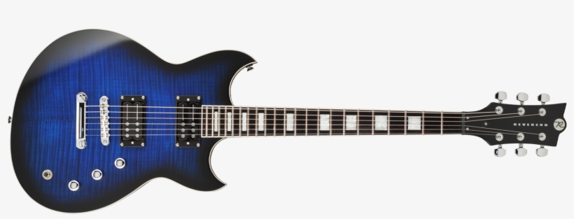 Reverend Sensei Ra Fm - Reverend Manta Ray Hb Black Semi Acoustic, transparent png download
