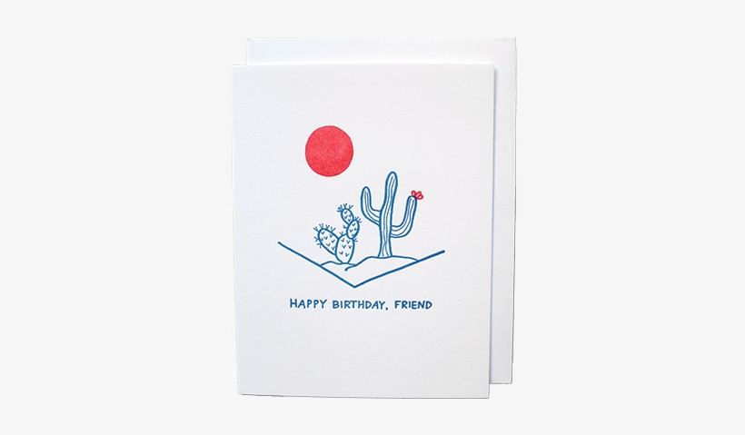 Desert Cactus Birthday Card - Diagram, transparent png download
