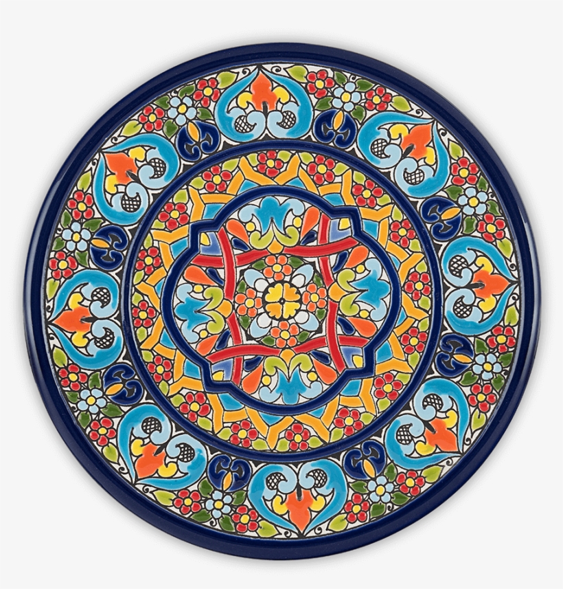 Blue Burst Floral Decorative - Circle, transparent png download