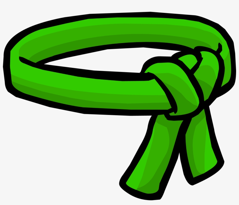Image - Club Penguin Green Belt, transparent png download