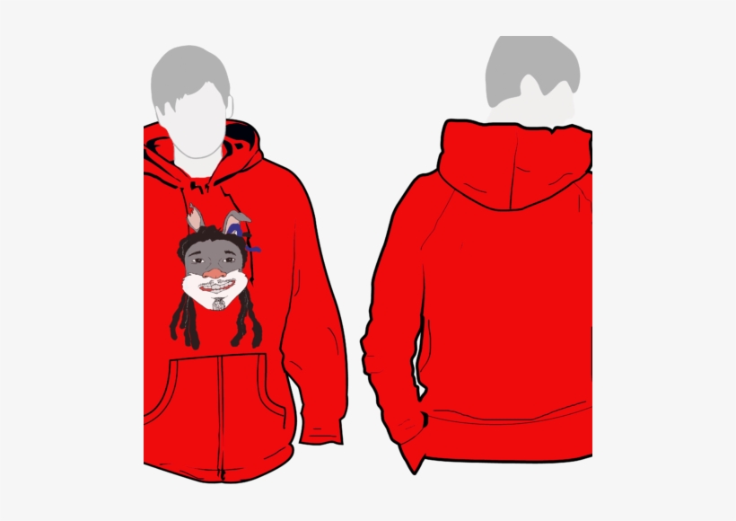 Beware The Hare Hoodie - Zip Hoodie Black Template, transparent png download