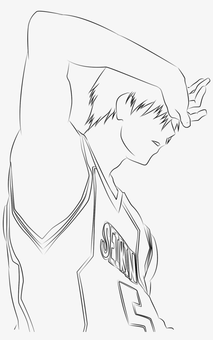 Trace Lineart Shun Izuki By Brignan-d589r0e - Line Art, transparent png download