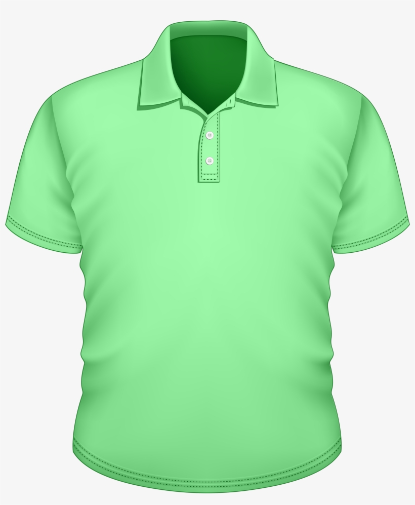 Male Green Shirt Png Clipart - Clip Art, transparent png download
