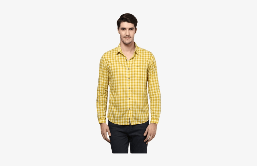 Yellow Casual Checks Shirt - O'neill Basic Skins Long Sleeve Crew Rash Guard Shirt, transparent png download