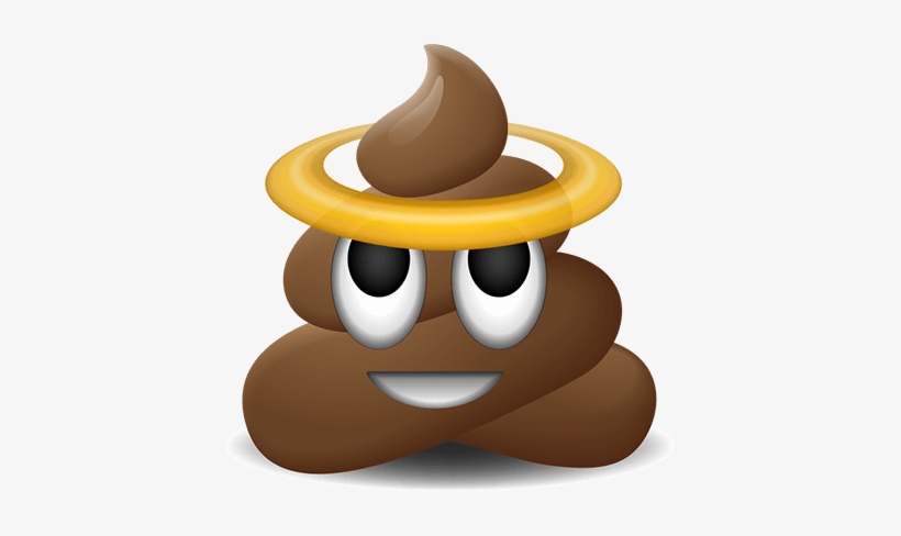 Poop Emoji Stickers Messages Sticker-1 - Poop Emoji With Halo, transparent png download