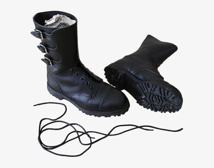 These Strong And Robust Boots Had Typical Lugged Out - Motorcycle Boot, transparent png download