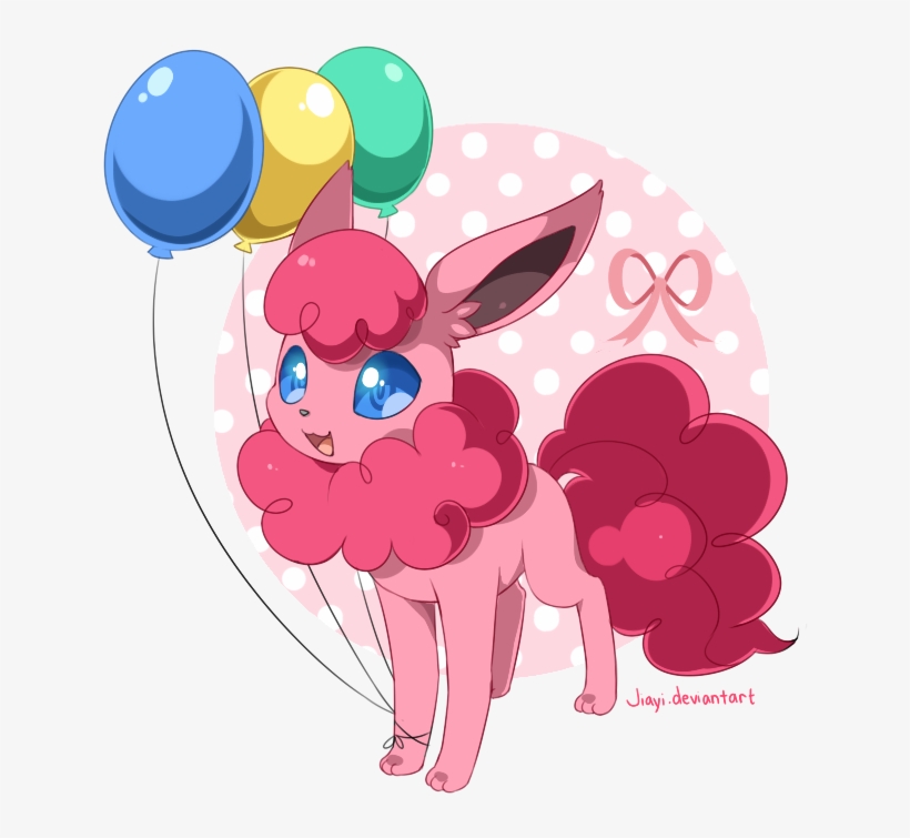 Jiayi, Balloon, Eevee, Eeveelution, Pinkie Pie, Pokémon, - Pinkie Pie As A Pokemon, transparent png download