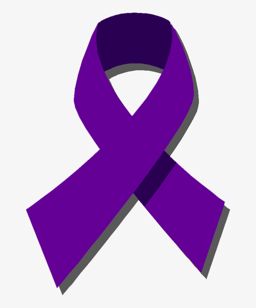 Purple Ribbon For Cancer - Domestic Violence Ribbon, transparent png download