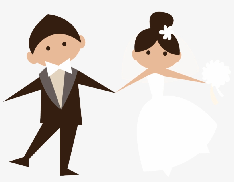 Clip Art Illustrations Wedding - Bride And Groom Clipart Png, transparent png download