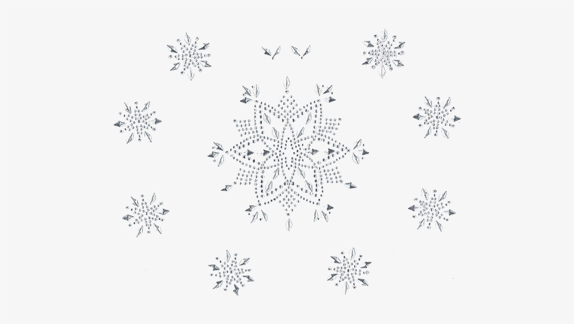 S1463<br>clear & Silver Snowflakes 9pc Set - Circle, transparent png download