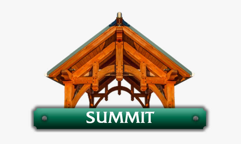A Pavilion Above The Word 'summit' Representing The - Hammer Beam Truss Diy Pavilion, transparent png download
