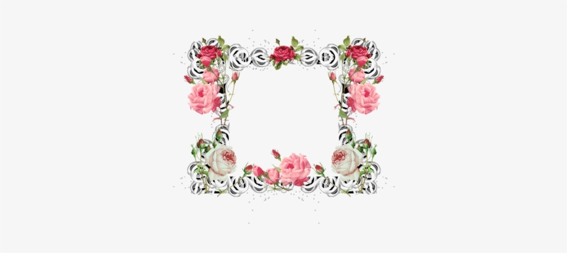 Rose Frame Png By Mysticmorning - Love Birds (pink Edition) Canvas Print - Small, transparent png download