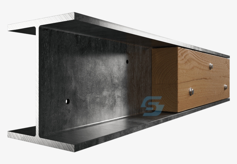 Holes Are Drilled In The Web Of The Beam To Enable - Flitched I Beam, transparent png download
