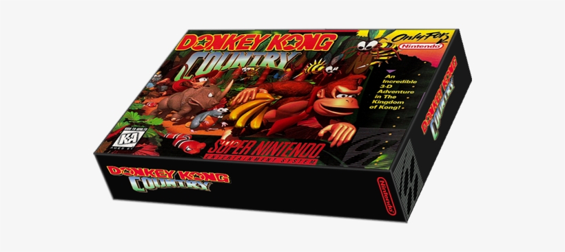 Donkey Kong Country - Super Nintendo Box Png, transparent png download