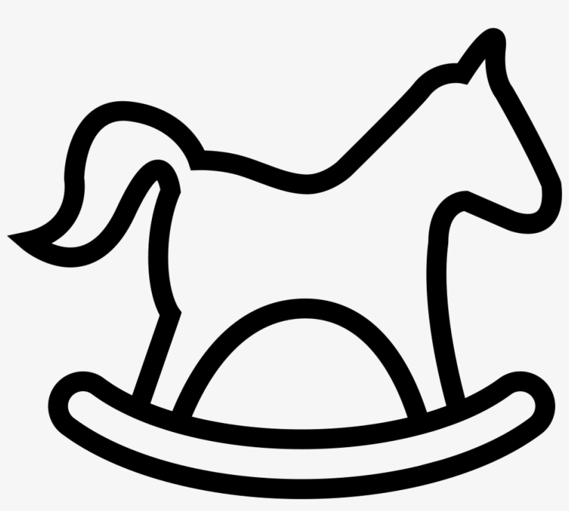 Horse Rocker Outline From Side View Comments - Caballito Mecedor Para Colorear, transparent png download