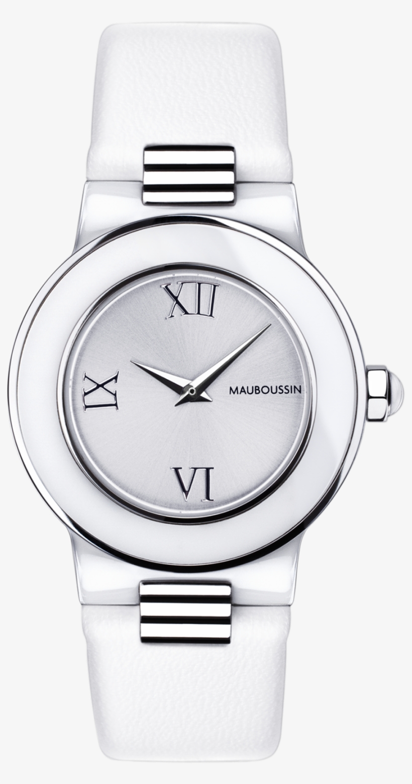 Amour Le Jour Watch, Roman Numerals And Leather Strap - Montre Amour La Nuit Mauboussin, transparent png download