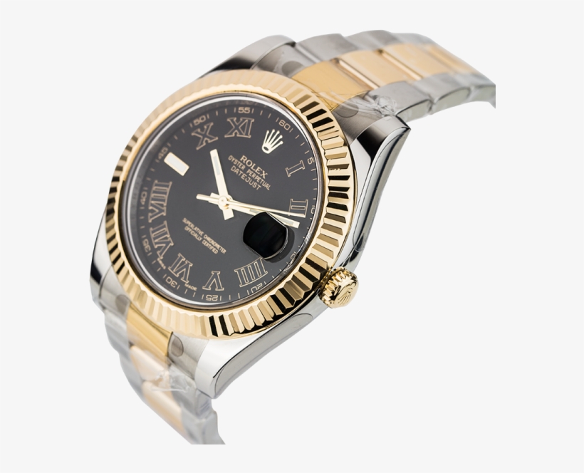 Sku - T4d00493 - Datejust Rolex With Roman Numeral, transparent png download