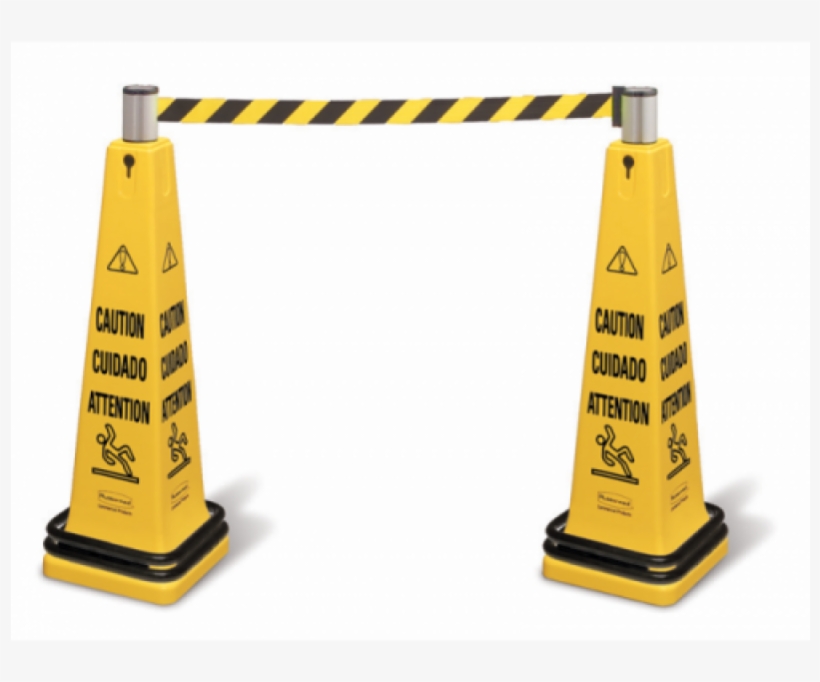 Safety Cone 'caution Wet Floor Symbol' Single - Portable Barricade System, Plastic, 12 1/4 X 12 1/4, transparent png download