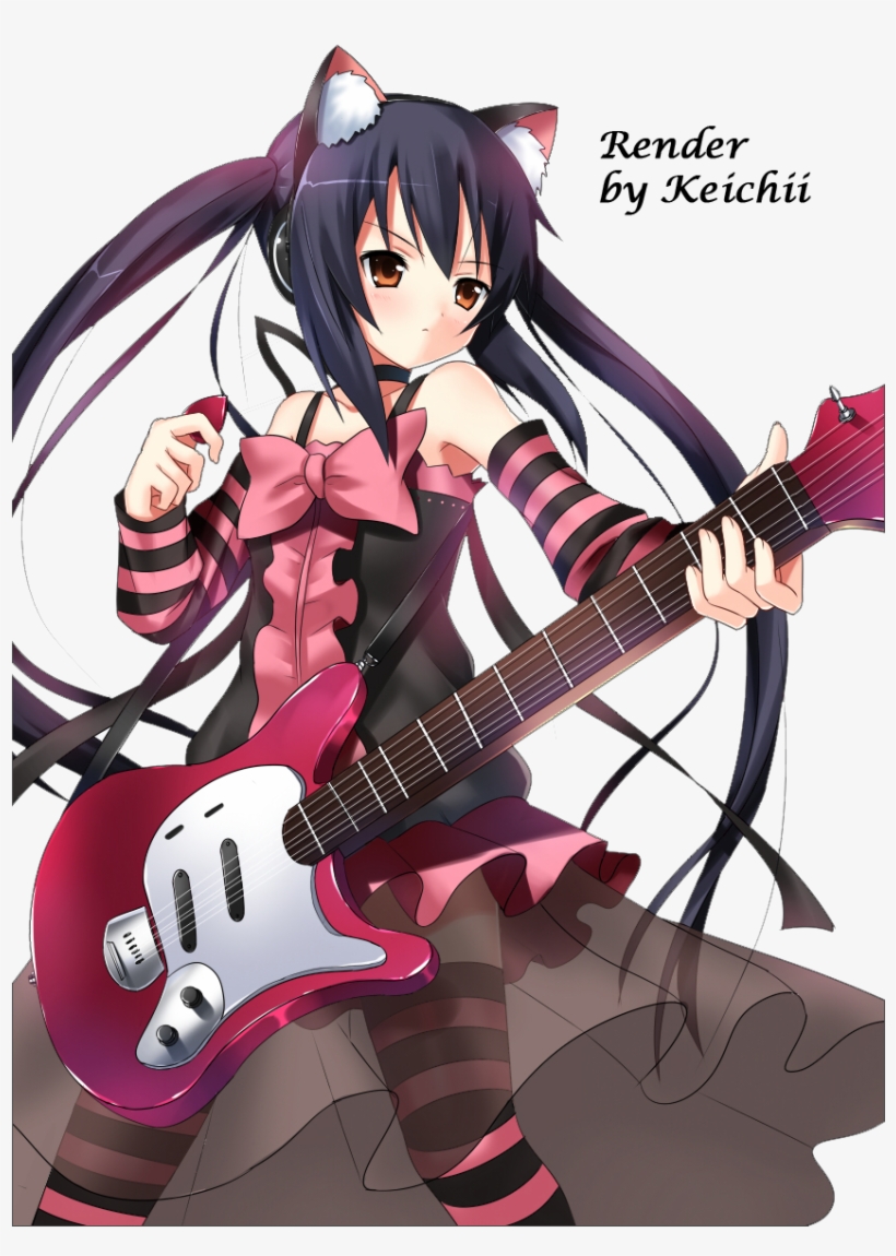 Anime Rocker Girl - Nakano Azusa, transparent png download