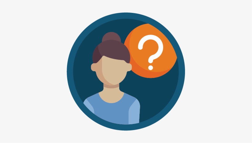 Lady With A Question Icon - Information, transparent png download