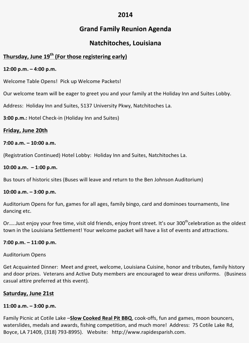 Family Reunion Agenda Main Image - Lesson Plan, transparent png download