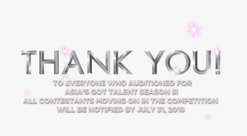 Thank You To Everyone Who Auditioned For Asia's Got - Metal, transparent png download