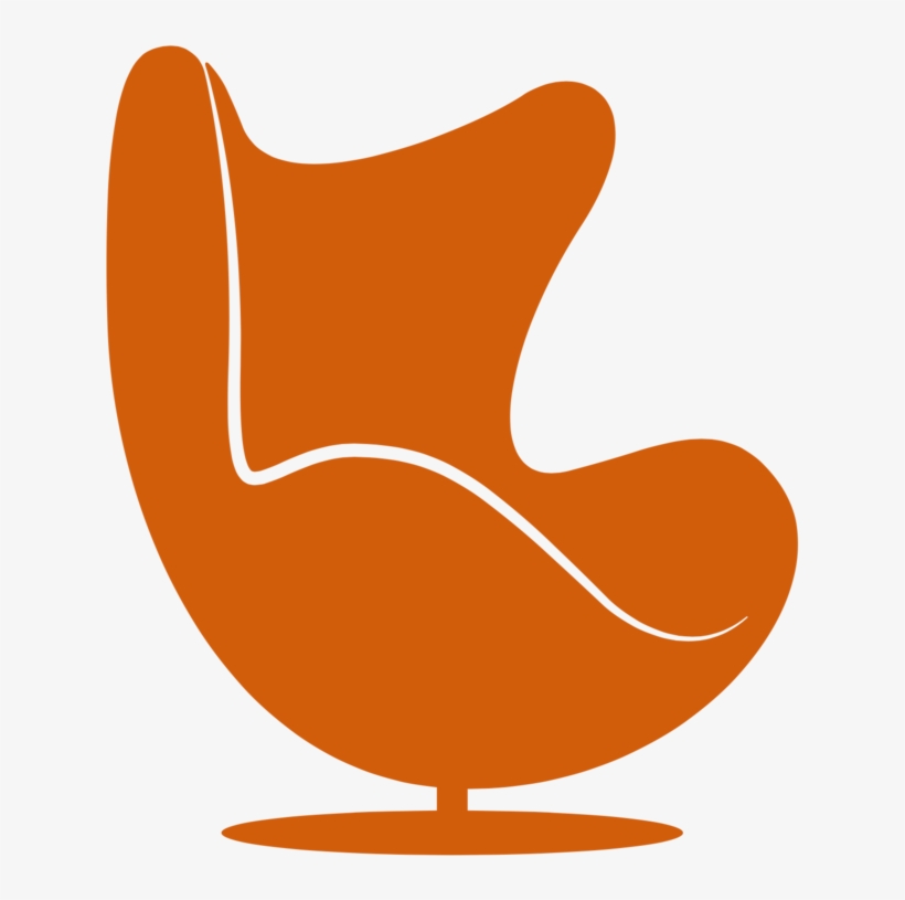 Egg Chair Icon Orange - Arne Jacobsen Egg Chair Poster, transparent png download