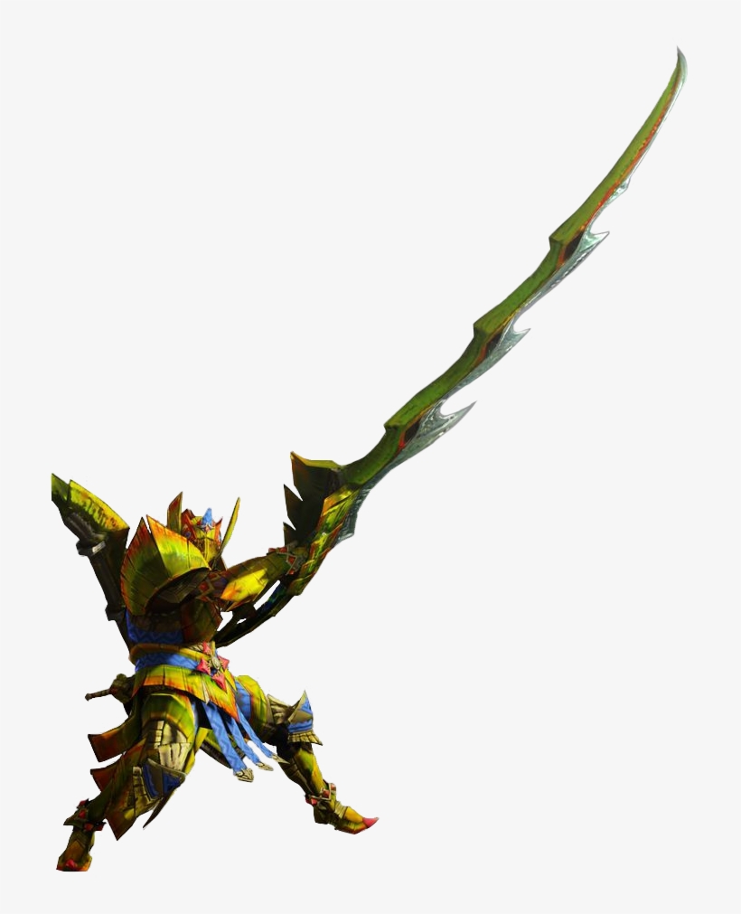 Mh4-long Sword Equipment Render 001 - Monster Hunter World Armes, transparent png download