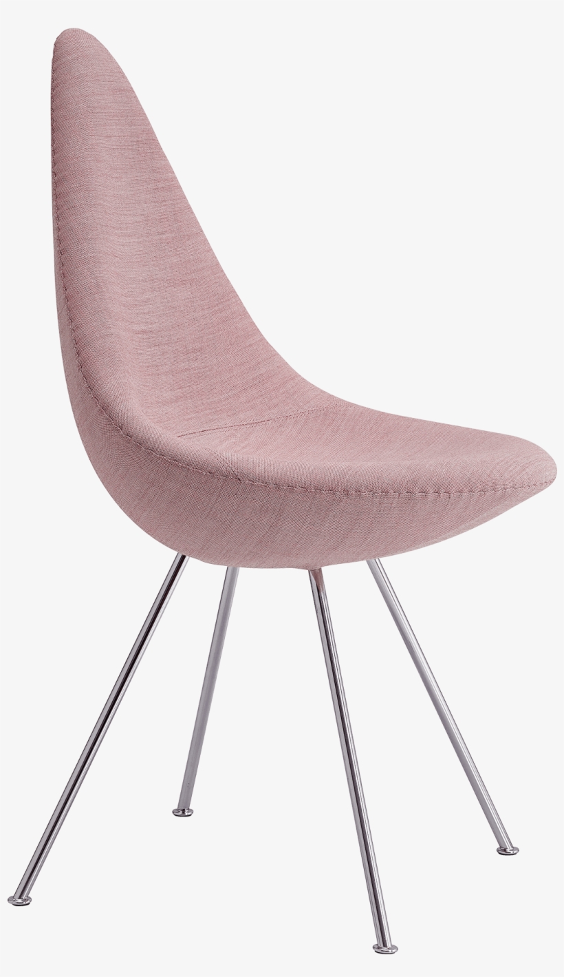 The Drop Chair Arne Jacobsen Upholstered Canvas Rosa - Fritz Hansen Drop Chair Fabric, transparent png download