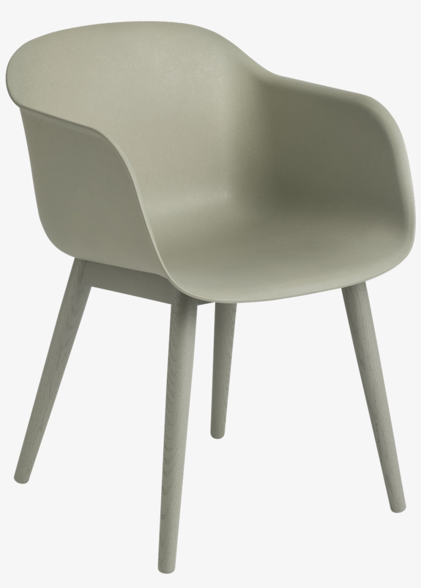 Fiber Armchair Wood Base - Muuto Fiber Wood Stoel, transparent png download