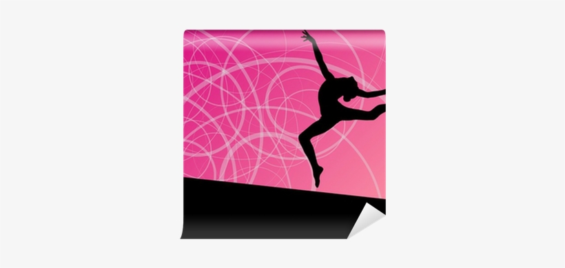 Active Young Girls Calisthenics Sport Gymnasts Silhouettes - Gymnastics, transparent png download