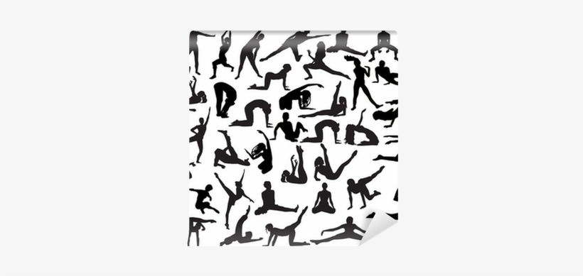Set Of Different Gymnast Silhouettes Wall Mural • Pixers® - Dancer Silhouettes, transparent png download