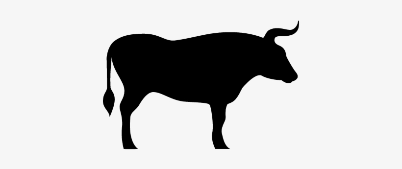 Bull Facing Right Vector - Bull Icon Png, transparent png download