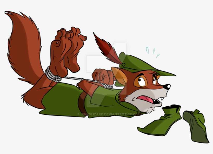Robin Hood Trapped By Jinkslizard-d8mcg0t - Disney Robin Hood Feet, transparent png download