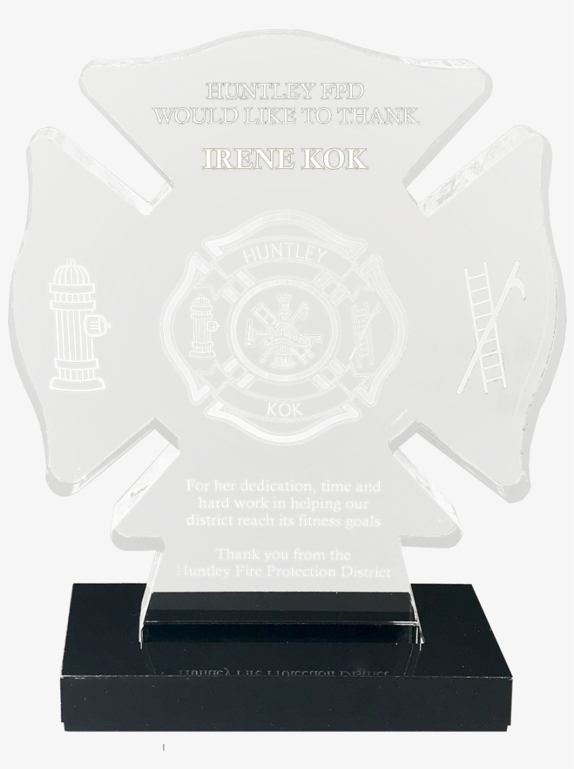 Maltese Cross Acrylic Award - Trophy, transparent png download