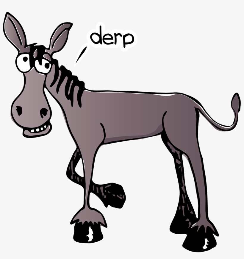 Donkey Free Png Transparent Background Images Free - Derpy Donkey Cartoon, transparent png download