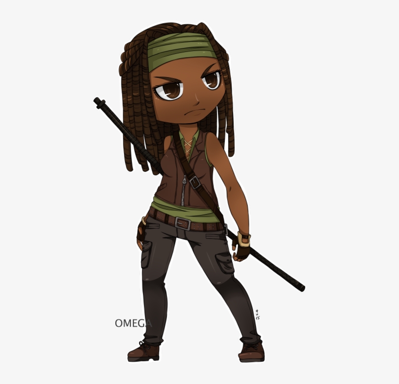 Finally Comlpleted The Walking Dead Chibi Of Rick Grimes, - Walking Dead Michonne Cartoon, transparent png download
