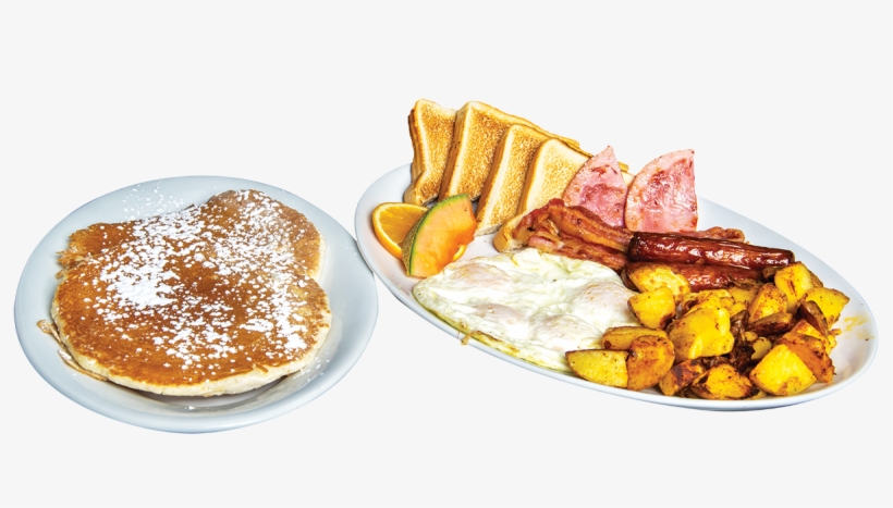 Big Breakfastthree Eggs Any Style, Ham, Sausage, Bacon, - Pannekoek, transparent png download