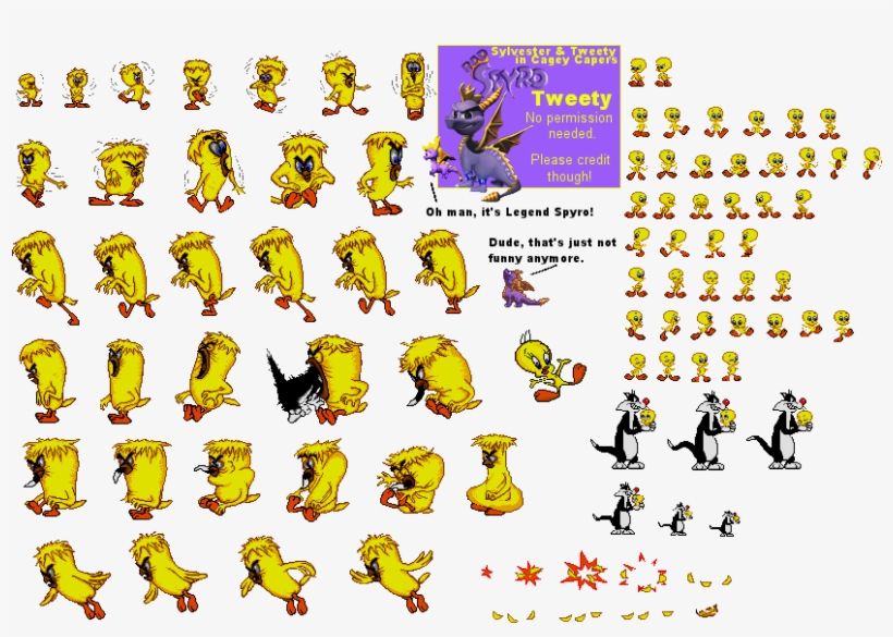 Click For Full Sized Image Tweety Bird - Spyro The Dragon, transparent png download