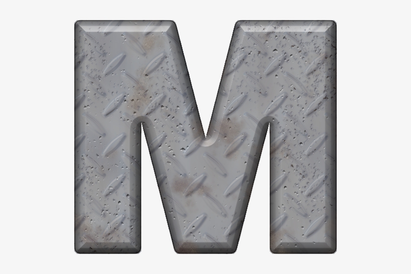 Etc > Presentations Etc Home > Alphabets > Themed Letters - Diamond Plate Letter M, transparent png download