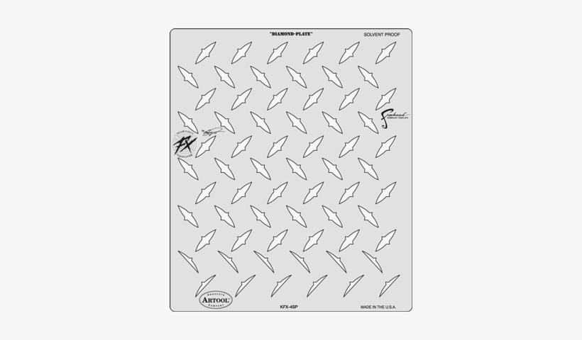Craig Fraser\'s Kustom Fx Diamond Plate - Diamond Plate Stencil, transparent png download