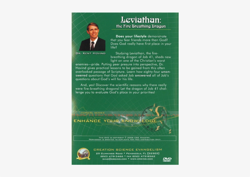 Fire Breathing Dragon Dvd - Kent Hovind, transparent png download