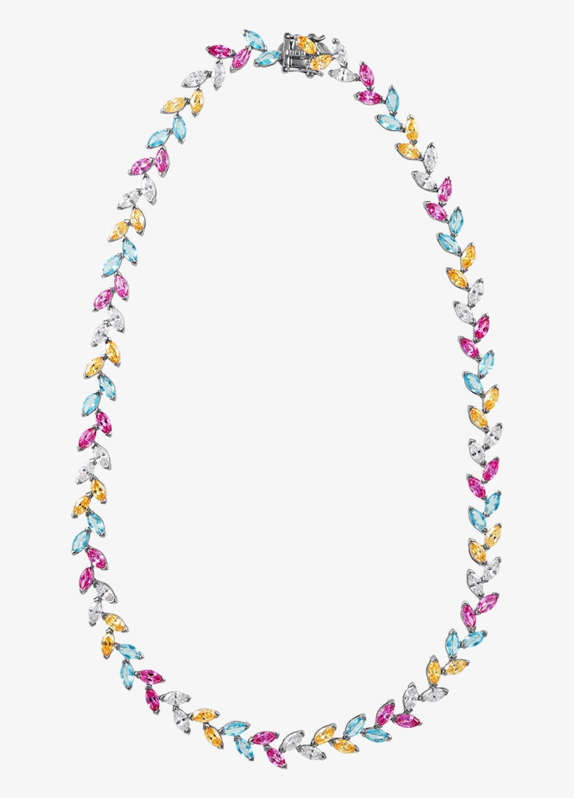 Georgette Floral Multi Color Necklace - Necklace, transparent png download